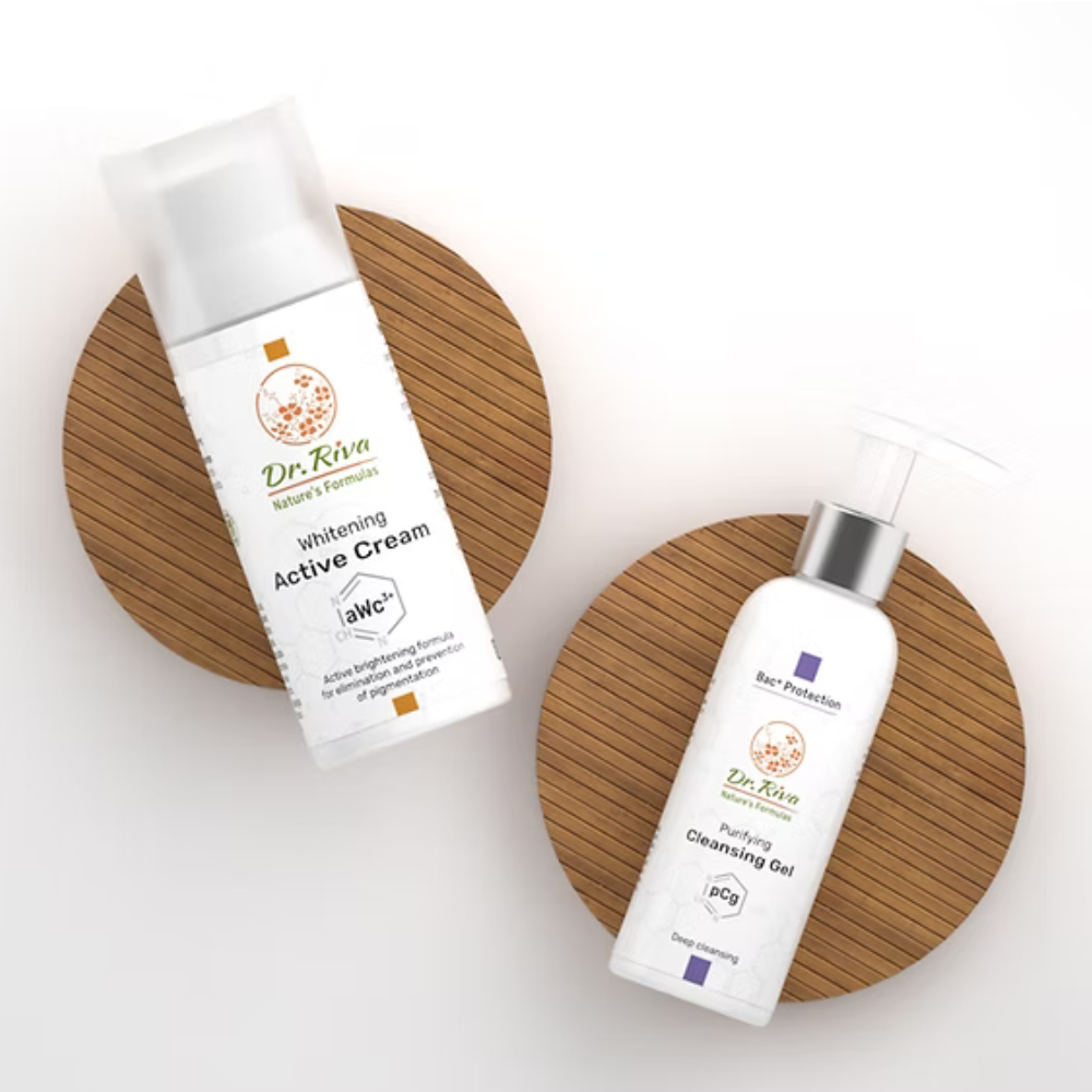 קרם אקטיבי הלבנה וג'ל ניקוי מטהר