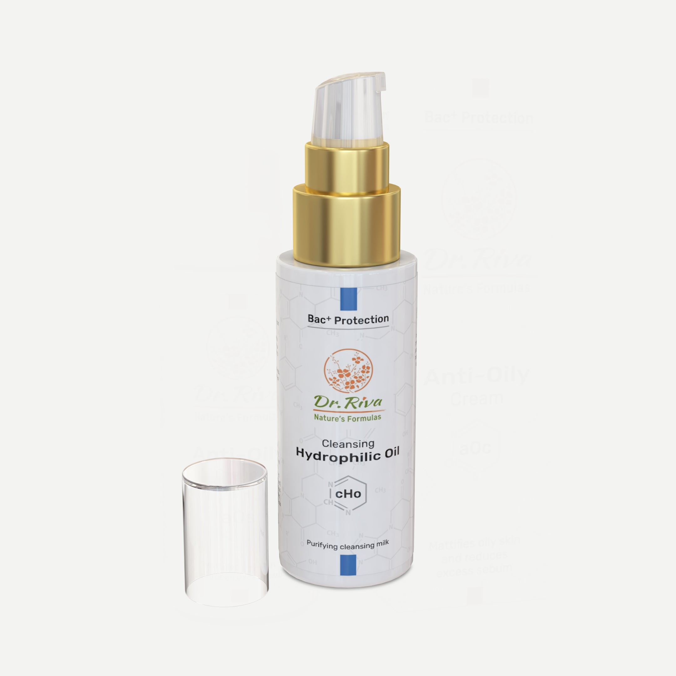הנוסחאות של Dr riva nature מנקה שמן הידרופילי