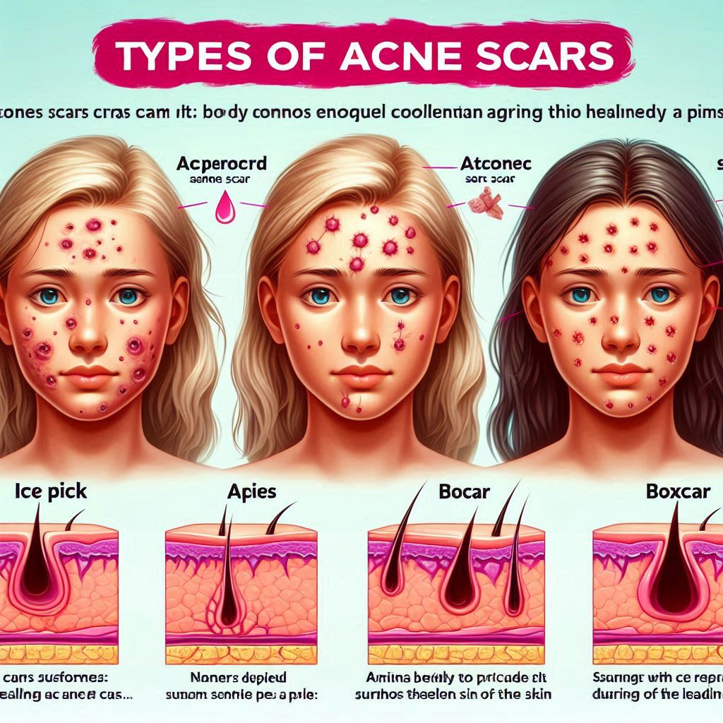 סוגי צלקות אקנה